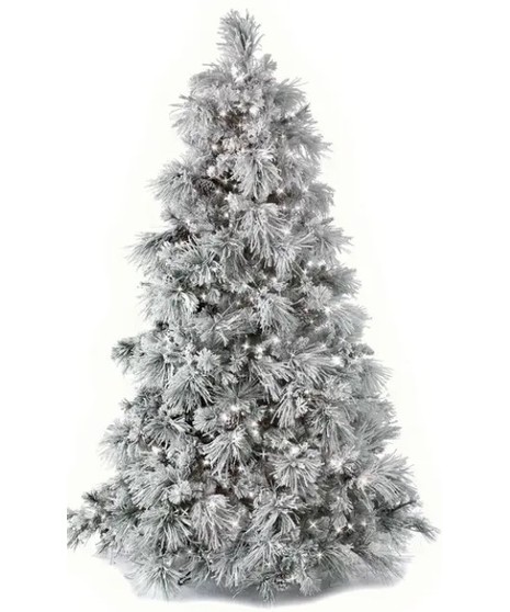 LED Flocked Bear Mountain - Artificial Christmas Tree