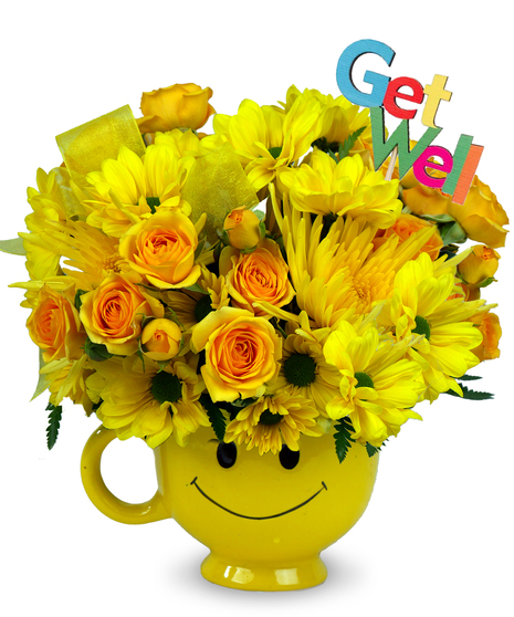 Get Well Sunny Smiles - With Get Well Sign!